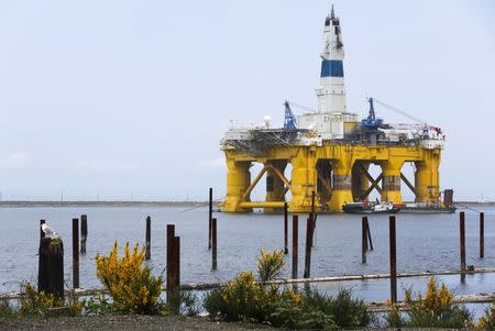 The Shell Oil Company's drilling rig Polar Pioneer is shown in Port Angeles, Washington May 12, 2015. REUTERS/Jason Redmond