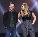 <p>The youngest members of the Avengers share a laugh during the Infinity War presentation, which culminated with a roof-raising first trailer. (Photo: Disney) </p>