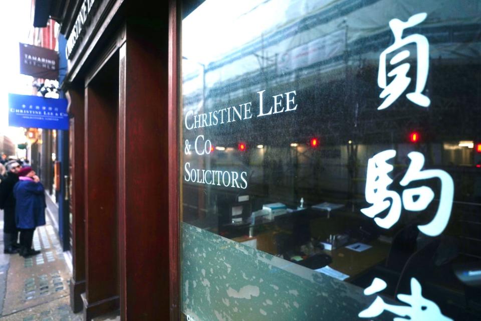 The offices of Christine Lee and Co on Wardour Street, central London (Victoria Jones/PA) (PA Wire)