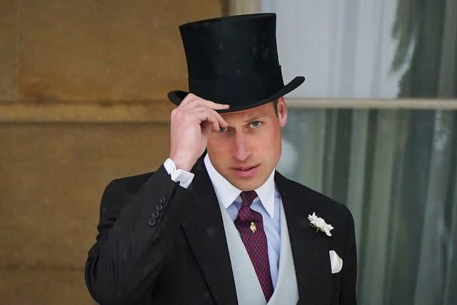 <p>YUI MOK/POOL/AFP via Getty </p> Prince William attends a Buckingham Palace garden party on May 21, 2024