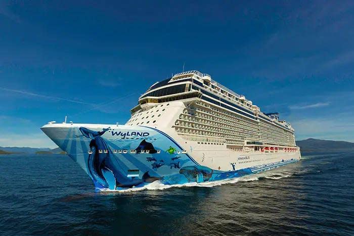 Norwegian lowered its expected per-share earnings to 73 cents for the year, down from 80 cents. Photo courtesy Norwegian Cruise Line