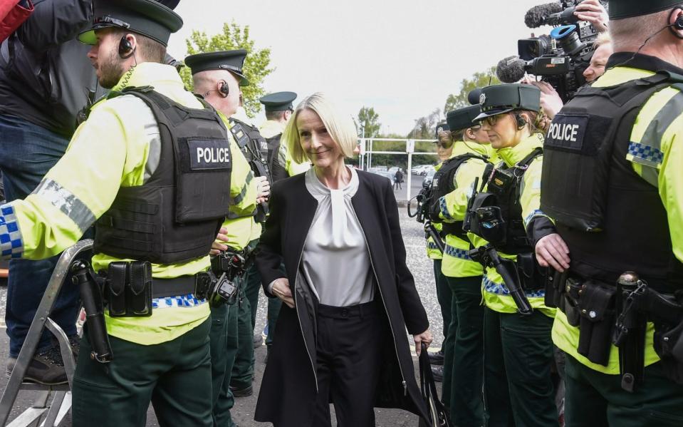 Lady Donaldson, the politician's wife, also attended the court in Northern Ireland to hear the charges