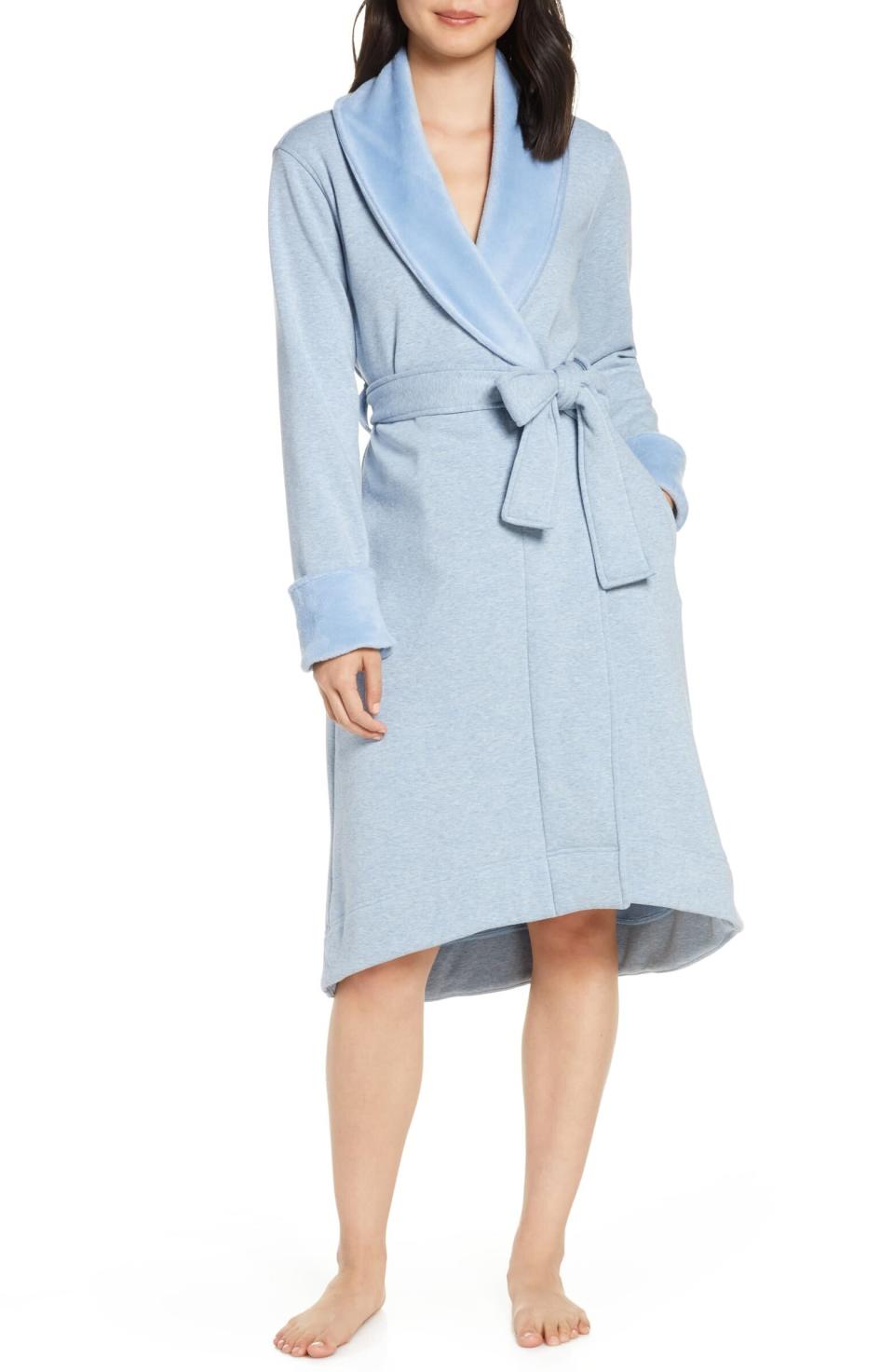 You might have let go of the UGG boot trend a while ago. But this robe from UGG will keep you comfortable on the laziest of days because it's made of jersey and has a plush collar. <strong><a href="https://fave.co/2R8U0FO" target="_blank" rel="noopener noreferrer">Get it at Nordstrom</a></strong>.