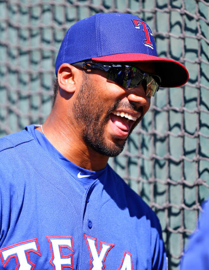 Russell Wilson practiced with the Rangers 11 miles from where he lost the Super Bowl. (USA Today)