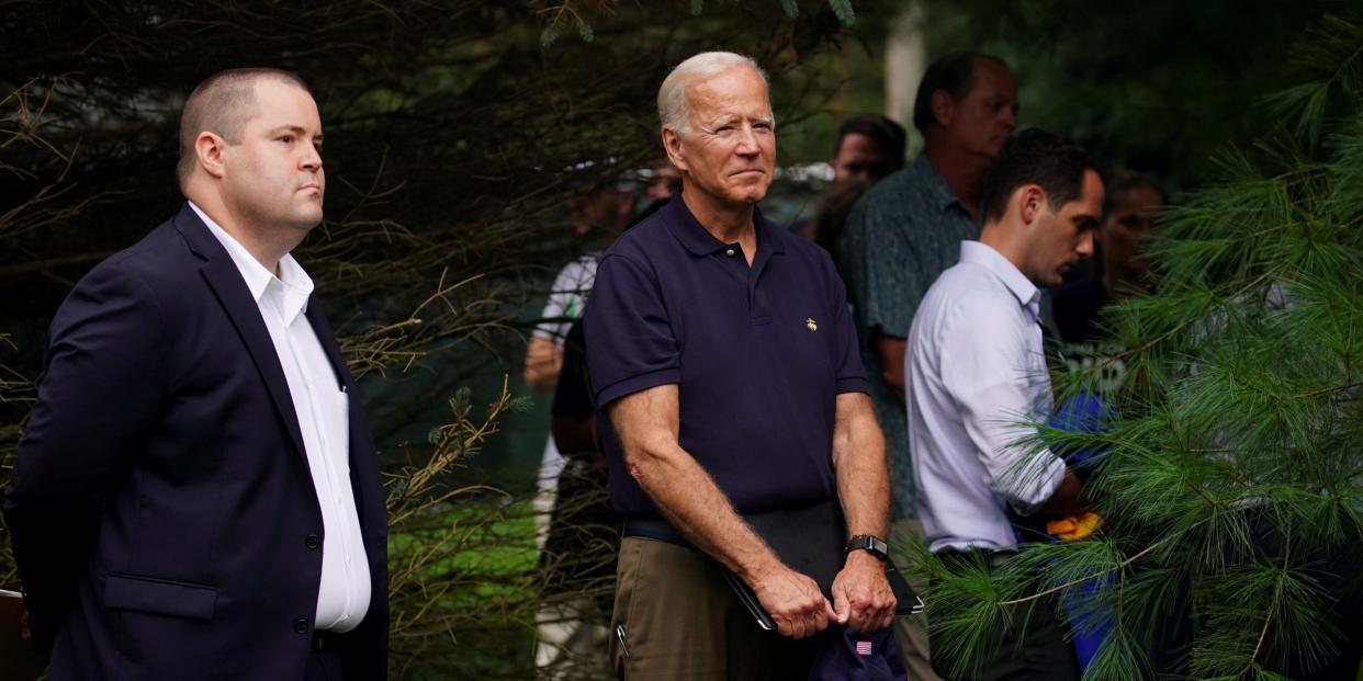 FILE PHOTO: Former U.S. Vice President and Democratic presidential hopeful Joe Biden waits to speak at the Polk County Democrats’ Steak Fry in Des Moines, Iowa, U.S. September 21, 2019.   REUTERS/Elijah Nouvelage/File Photo