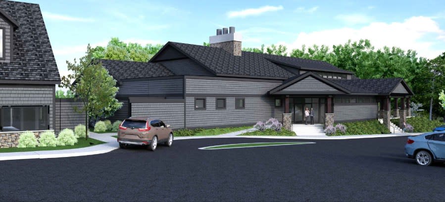 A rendering of the event center and restaurant planned for Mines Golf Club. (Courtesy)