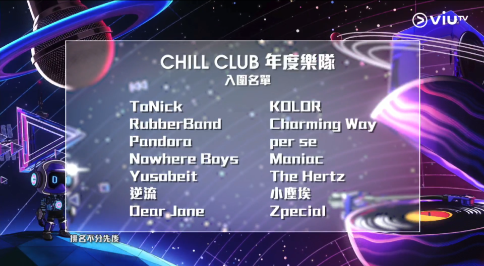 《CHILL CLUB 推介榜年度推介23/24》記者會Live截圖