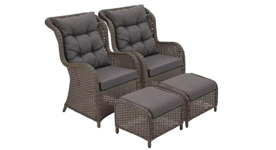 Dave 2 Seater Lounger Set with Side Table 