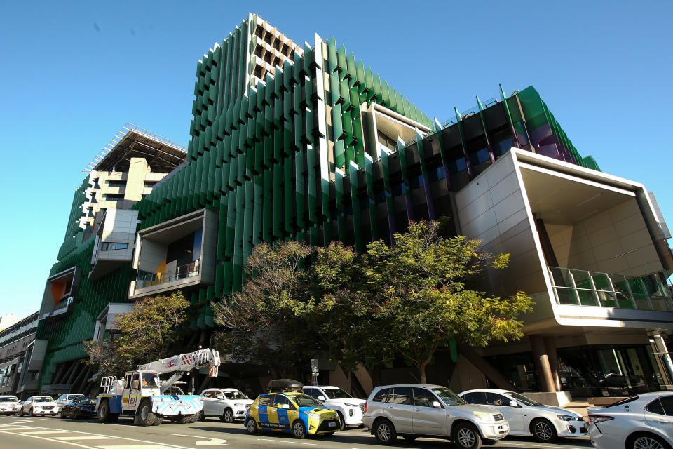 A general view of the Queensland Children's hospital where the child with Covid died.