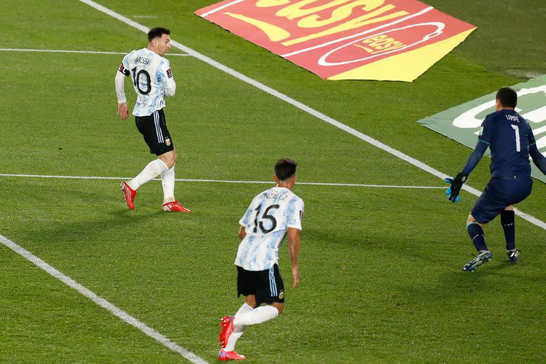 Lionel Messi fue la estrella de la noche en la cancha y en la televisión: tres goles y máximo atractivo de los 45 puntos de rating del seleccionado.