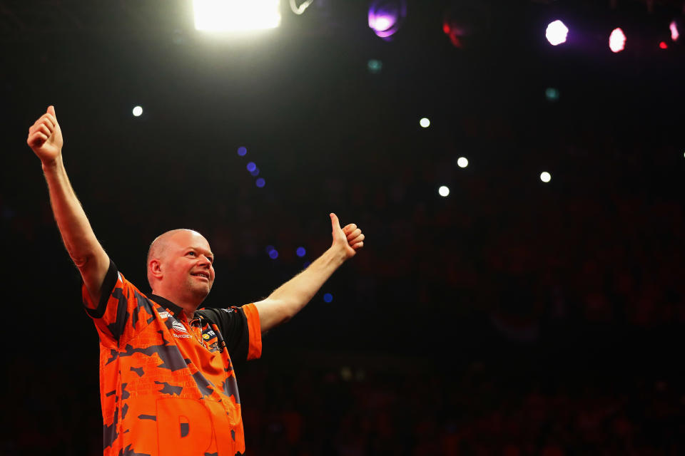 Raymond van Barneveld had announced his immediate retirement from darts following defeat in the Premier League to Michael van Gerwen (Getty)