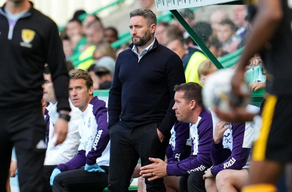 Hibs manager Lee Johnson faced calls to be sacked from supporters after the 3-2 home defeat to Livingston. (Photo by Simon Wootton / SNS Group)