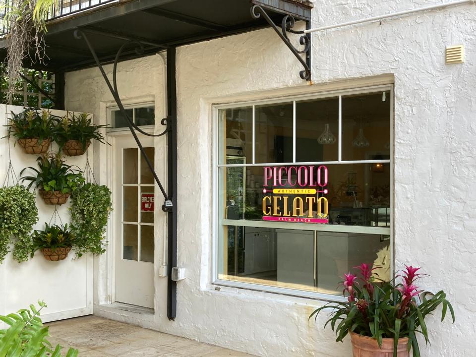 Piccolo Gelato tucked in between Worth and Peruvian Avenues on Palm Beach.