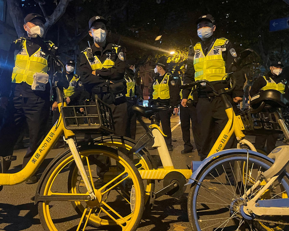 Police presence in Shanghai