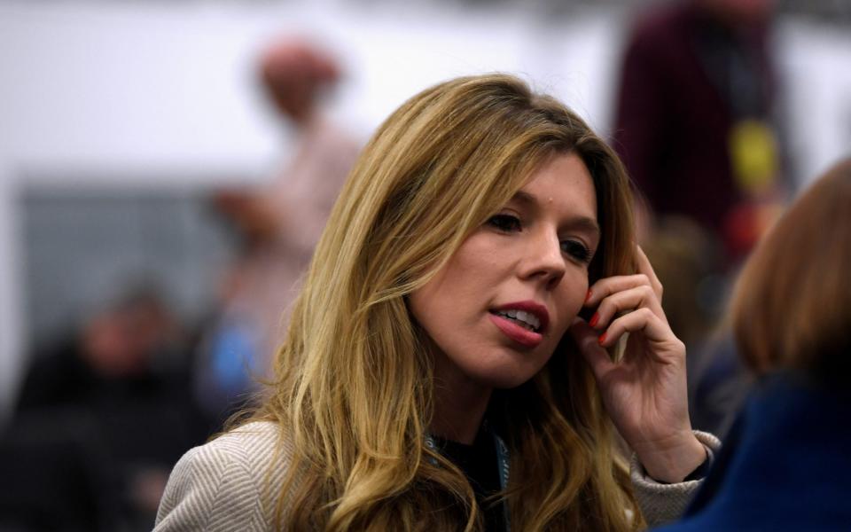 Carrie Symonds on election night December 13 2019 - Reuters