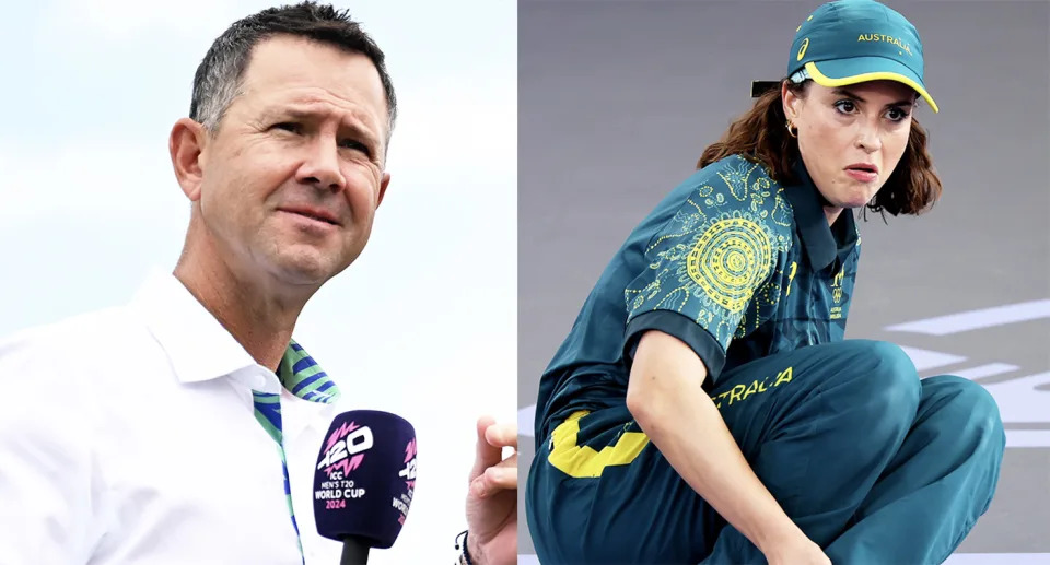 Ricky Ponting and Raygun at the Olympics.