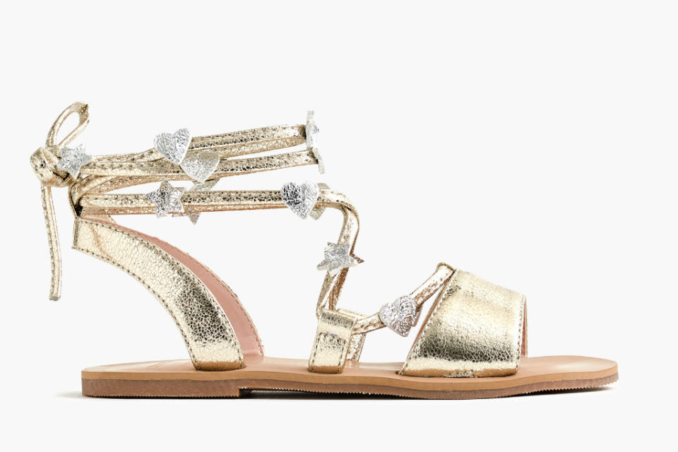 A gladiator-inspired sandal from the Crewcuts x Loeffler Randall collection. - Credit: Courtesy of Loeffler Randall