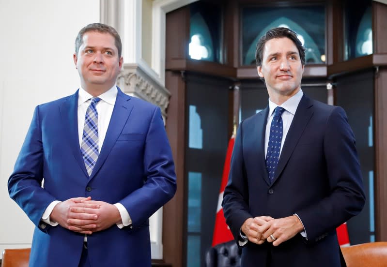 Canada's Prime Minister Trudeau meets with Leader of the Official Opposition Scheer in Ottawa