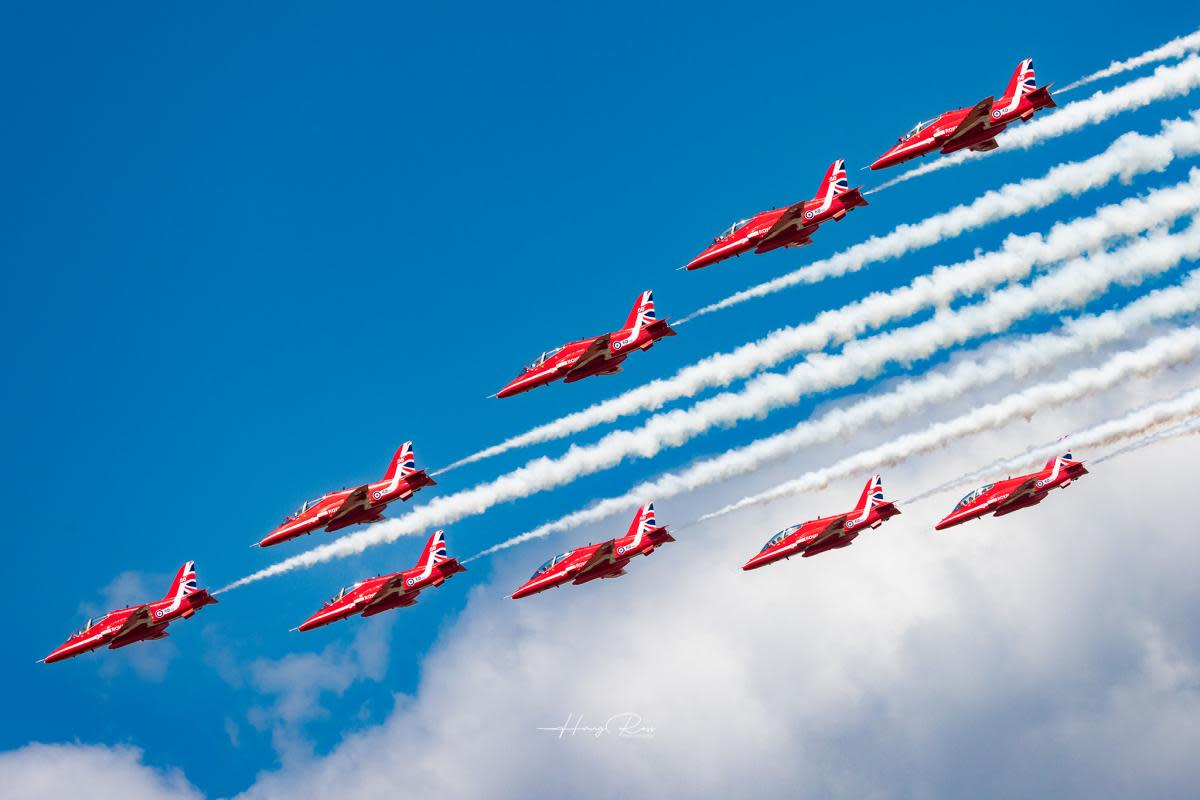 The Red Arrows over Hampshire on June 5 <i>(Image: Hang Ross)</i>