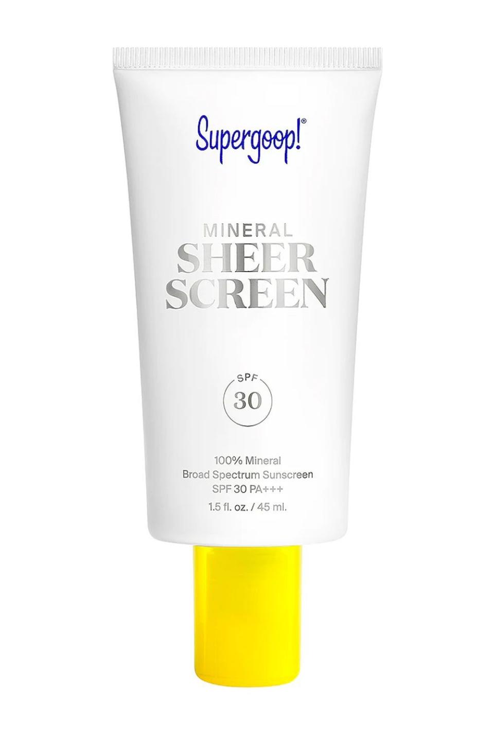 3) Supergoop! Mineral Sheerscreen SPF 30