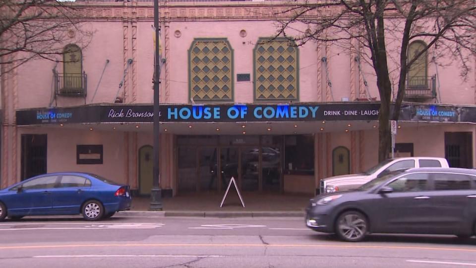 A photo of Rick Bronson's House of Comedy B.C. in New Westminster. Comedy troupe Danger Cats were set to perform at the club in March, but the show was cancelled after outrage over the group selling T-shirt depicting serial killer Robert Pickton.