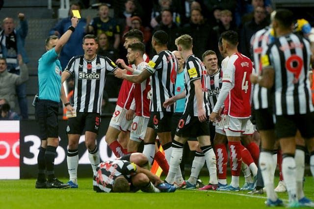 Kai Havertz's late lunge sparked a melee in a feisty encounter