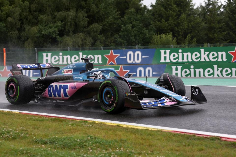 esteban ocon of alpine f1 on track during free practice