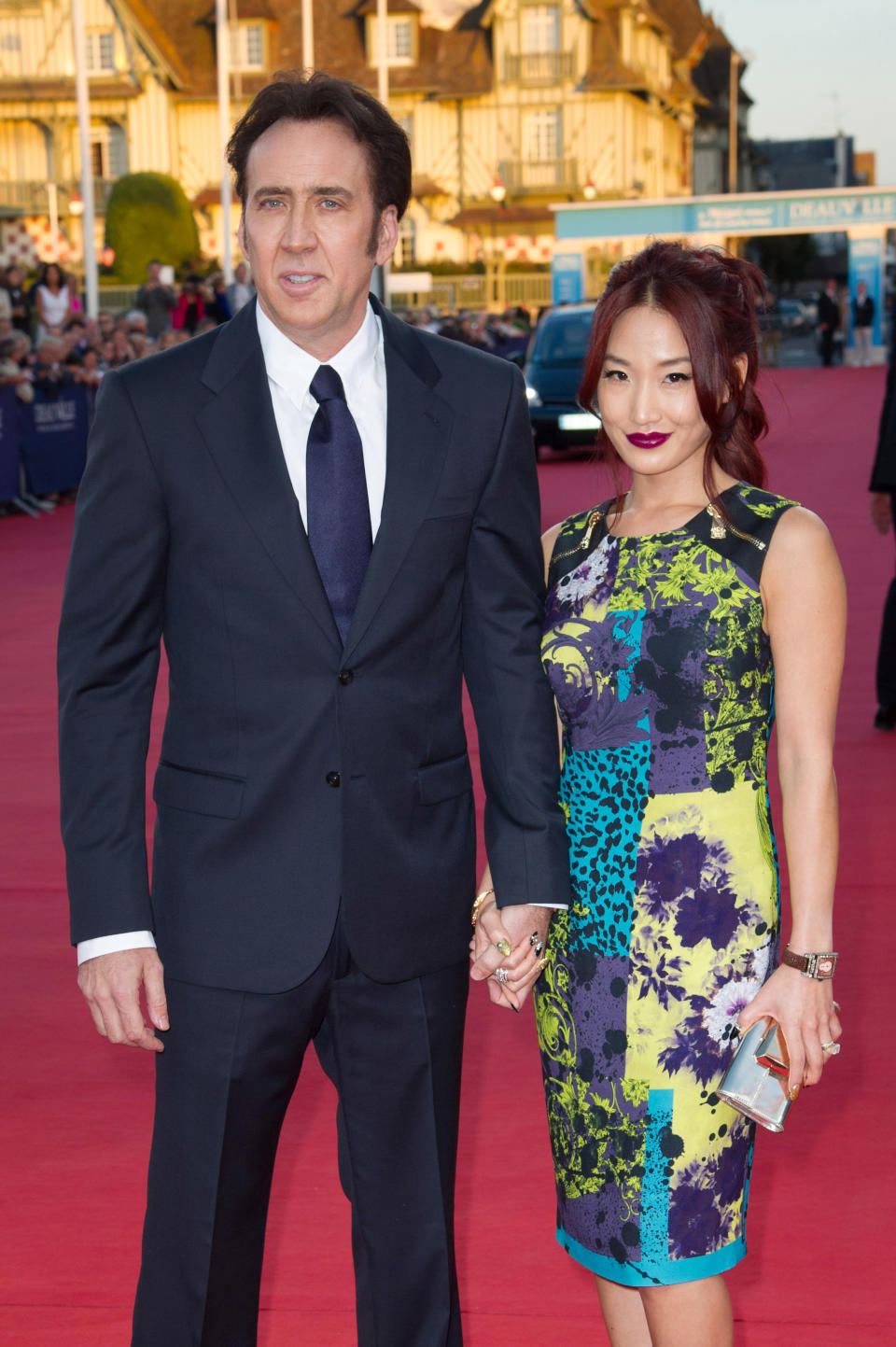 Nicolas Cage (L) has wed Riko Shibata. (Photo by Michael Kovac/Getty Images)