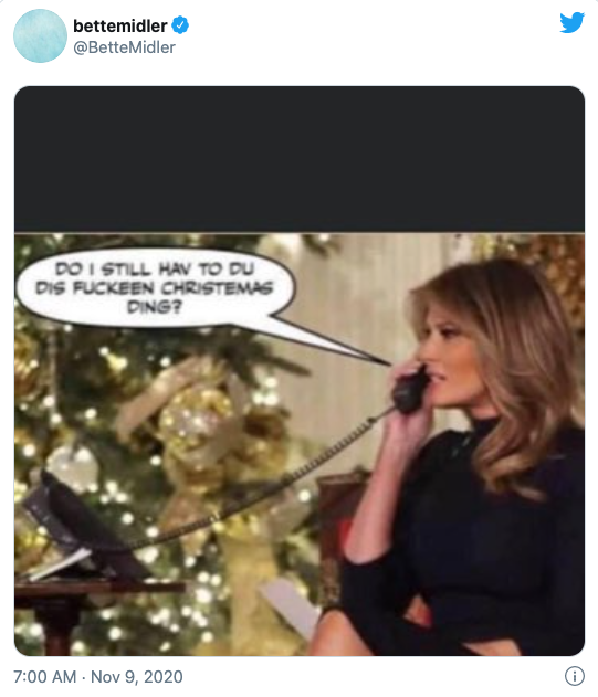 bette midler melania trump tweet