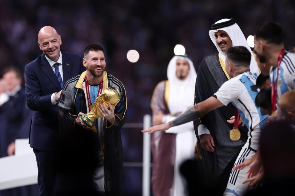 Messi will now always be associated with Qatar in the way Diego Maradona is with the Azteca (Getty)