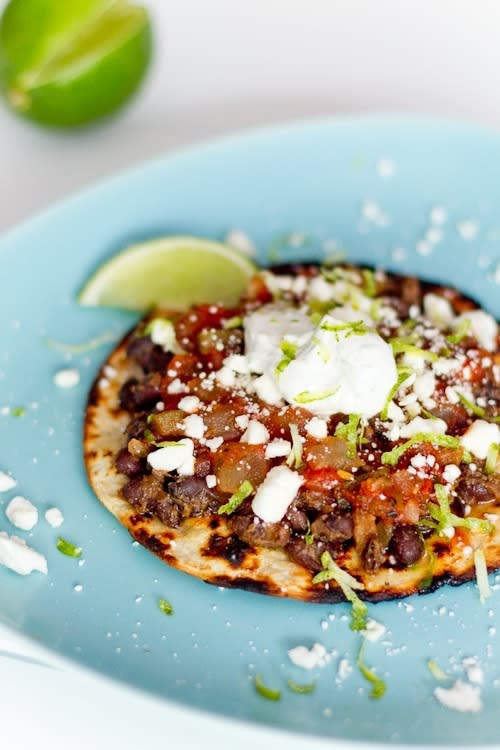 Black Bean Tostadas