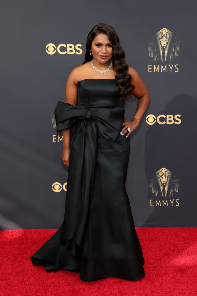 Mindy Kaling attends the 73rd Primetime Emmy Awards on Sept. 19 at L.A. LIVE in Los Angeles. (Photo: Rich Fury/Getty Images)