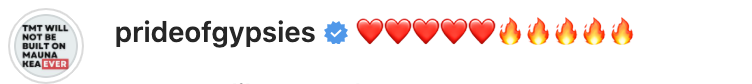 Jason dropped five heart emojis followed by five fire emojis