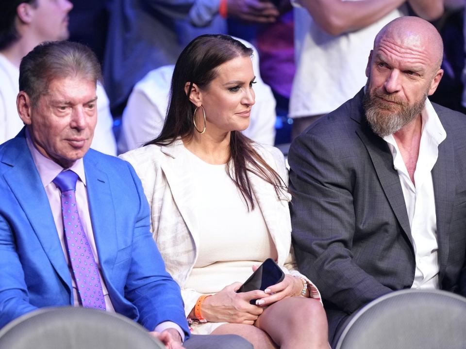 Vince McMahon, Stephanie McMahon, and Triple-H were Octagonside for Adesanya's performance.