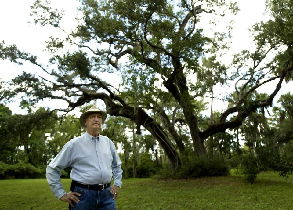 In this photo from October 2006, Richard Procyk of Jupiter stands at the location of the Battle of Loxahatchee, which happened in Riverbend Park on Jan. 24, 1838. 'We're just trying to give the Seminole warriors the recognition they deserve,' said Procyk, who gave lectures in the park about the various battles which took place there.