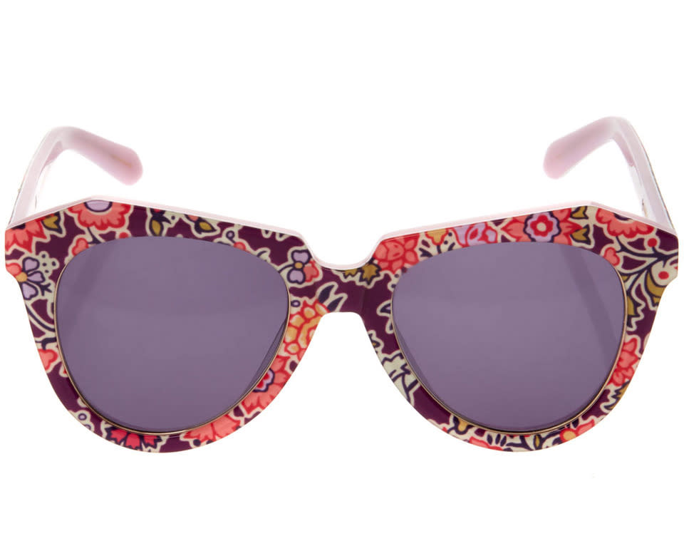 <p><a href="http://www.liberty.co.uk/fcp/product/Liberty//Pink-Liberty-Print-One-Worship-Sunglasses/123061" rel="nofollow noopener" target="_blank" data-ylk="slk:Buy them here.;elm:context_link;itc:0;sec:content-canvas" class="link ">Buy them here.</a></p>