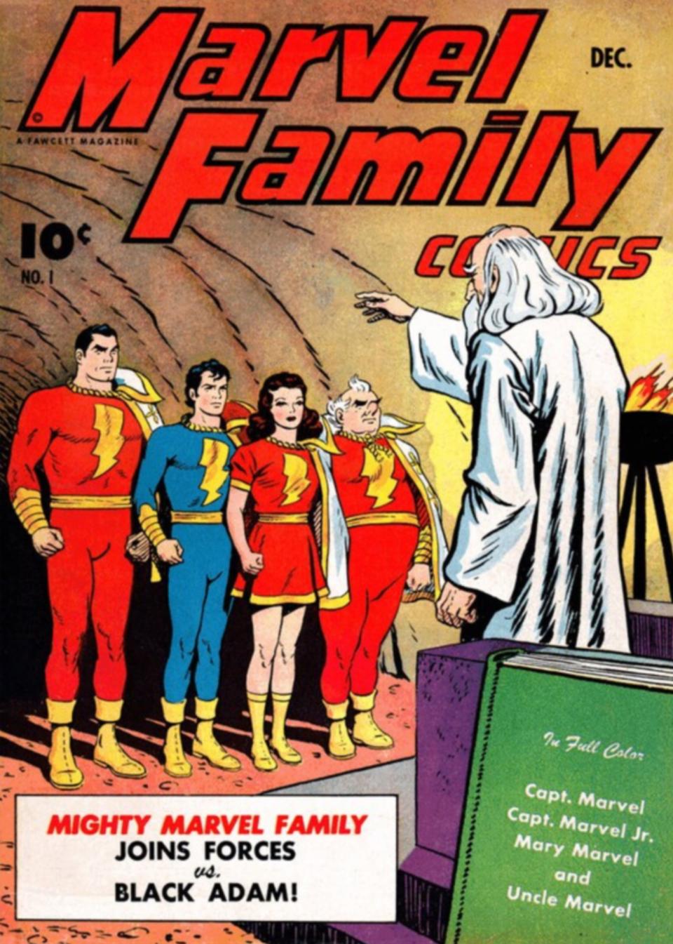 Shazam Family comic art