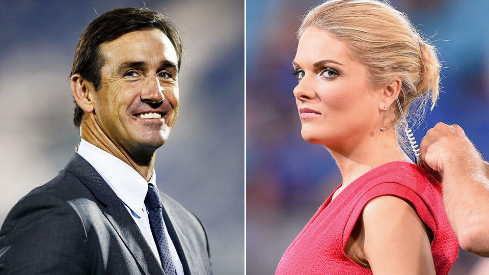 Channel Nine colleagues Andrew Johns and Erin Molan are at the centre of a reported rift.