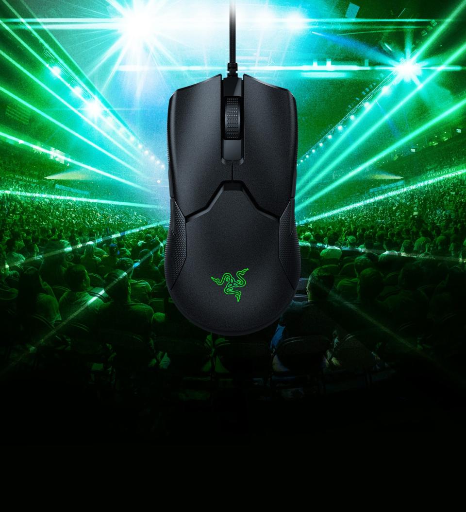 The Razer Viper 8KHz ambidextrous esports gaming mouse features an 8000Hz polling rate for incredible speed, low latency and smooth cursor movement