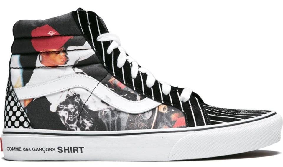 Vans x Supreme x Comme Des Garcons, vans sk8-hi, harold hunter vans sneaker collaboration
