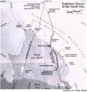 Explorer's route of Antarctica and the South Pole.