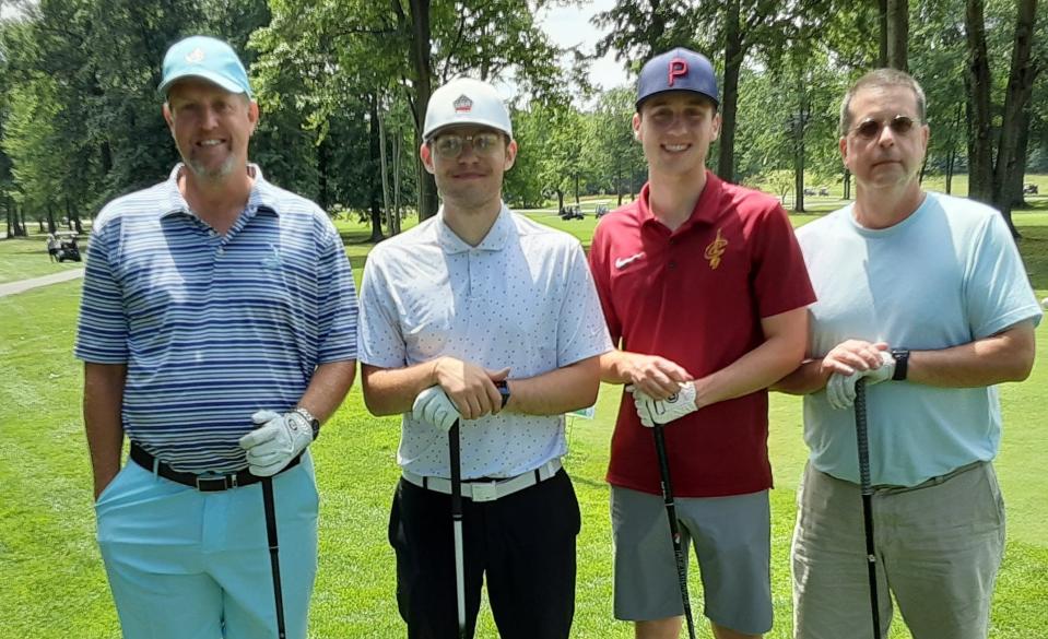 The winning team at the Immaculate Conception Parish golf scramble, from left, included Jackie Guiler, Spencer Townend, Joe Bogo and Mike Bogo.