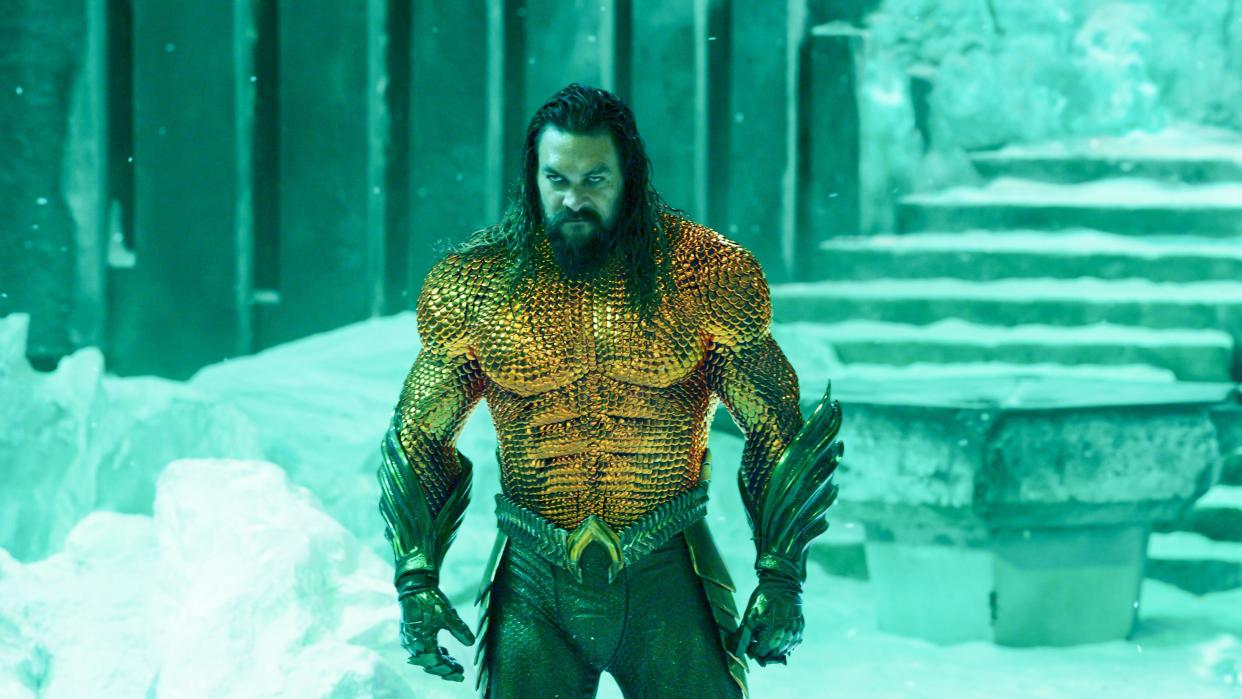 USA. Jason Momoa in the (C)Warner Bros. new film: Aquaman and the Lost Kingdom (2023).  Plot: Arthur must enlist the help of his half- brother Orm in order to protect Atlantis against Black Manta, who has unleashed a devastating weapon in his obsessive quest to avenge his father's death.  Ref: LMK106-J10408-201223 Supplied by LMKMEDIA. Editorial Only. Landmark Media is not the copyright owner of these Film or TV stills but provides a service only for recognised Media outlets. pictures@lmkmedia.com