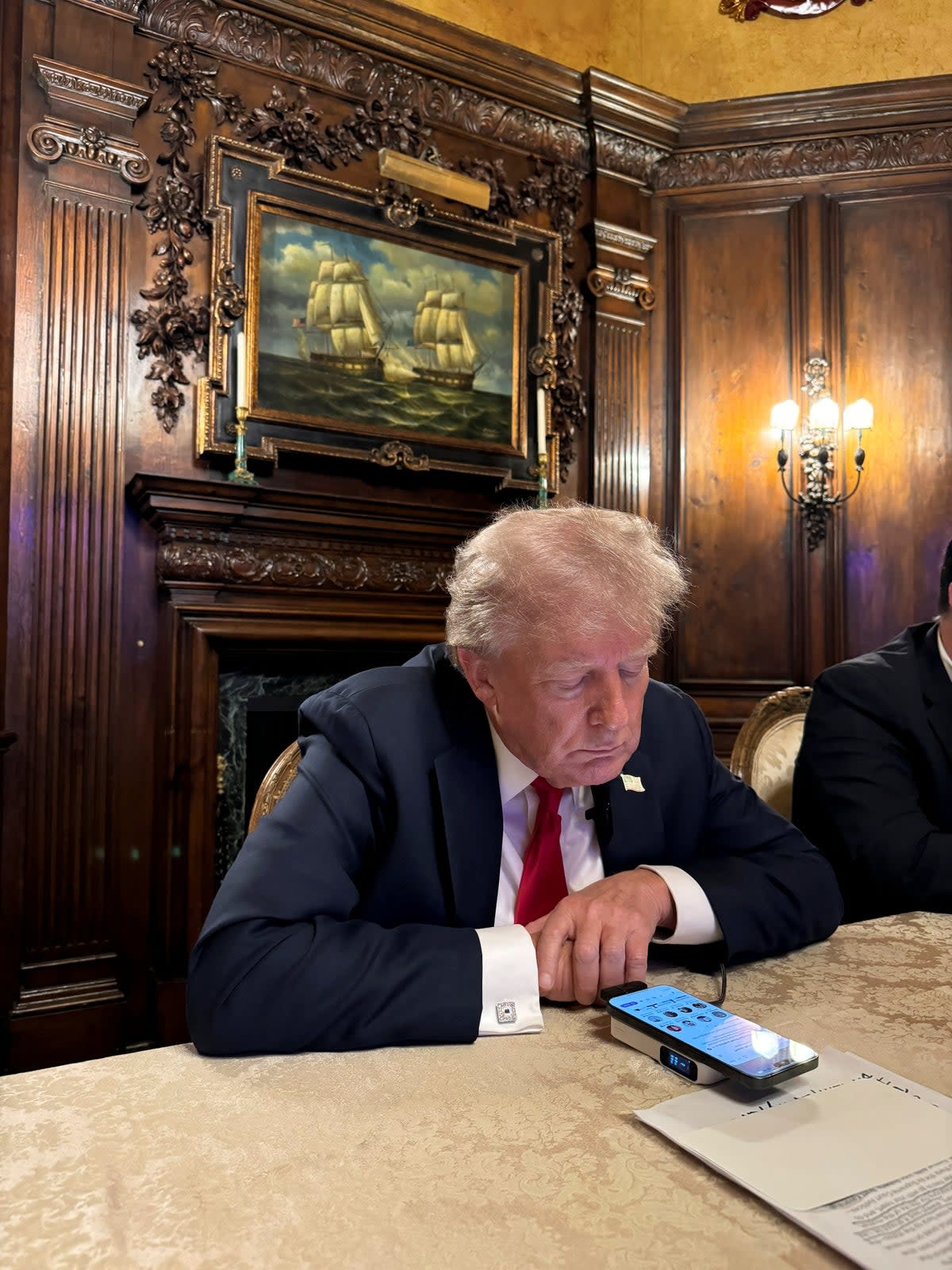 Trump spoke with Musk for over two hours in an X Spaces interview on Monday (Margo Martin/X/Reuters)