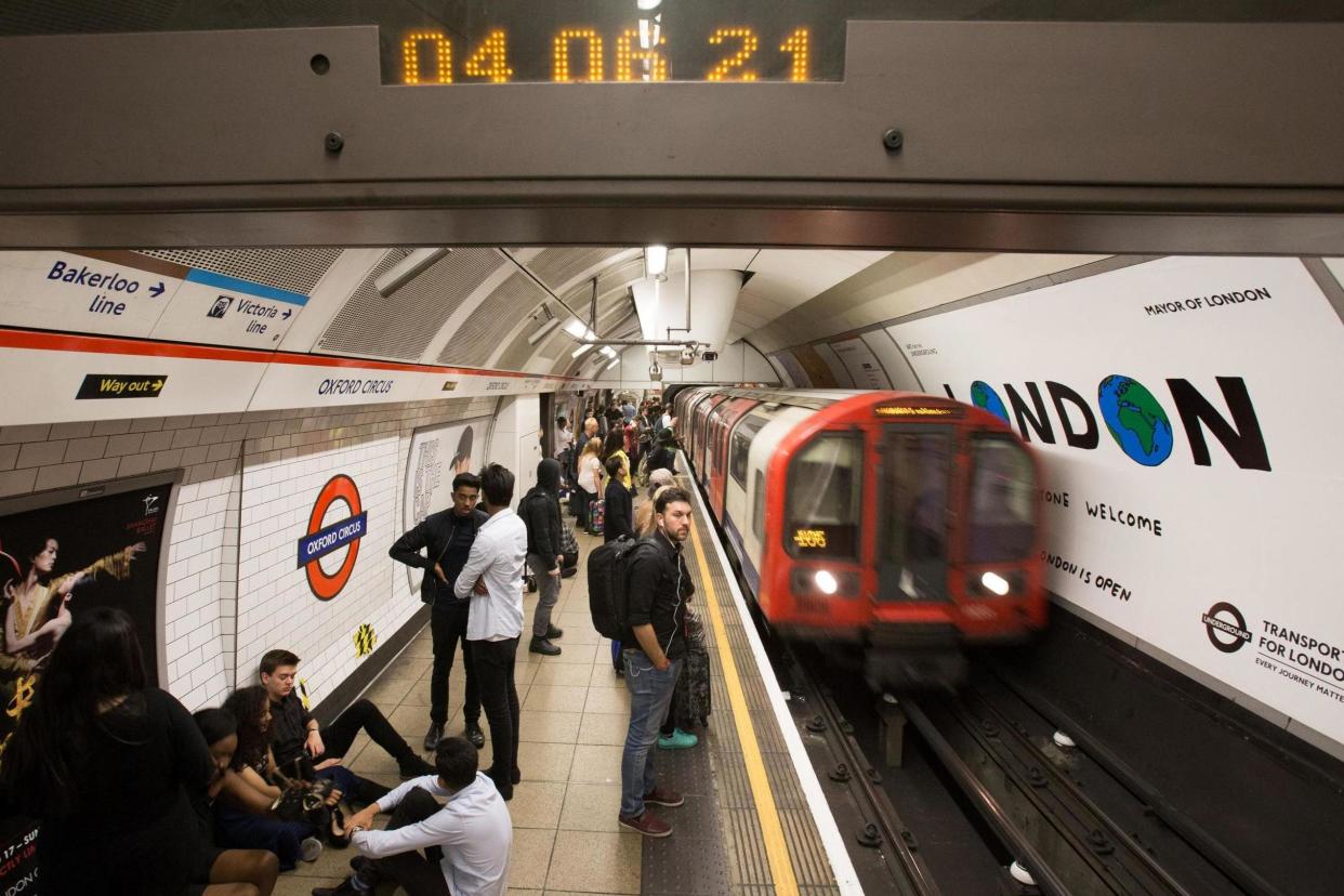 Boost: commuters on the Night Tube: AFP/Getty Images