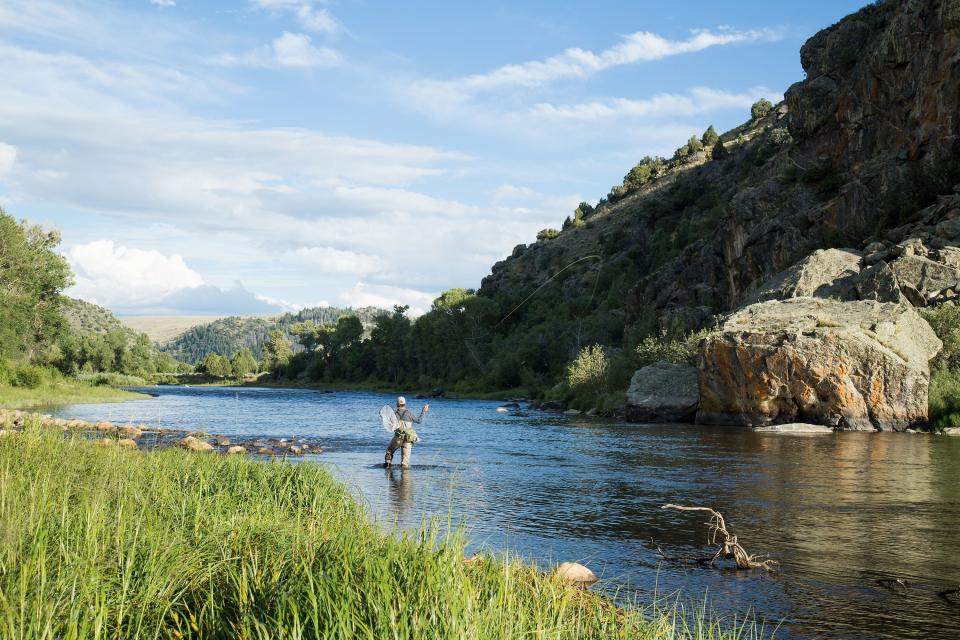 One of the ranch's many activities? Fly fishing.