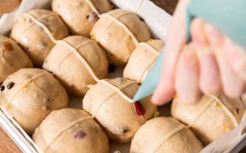 Bakers are even expected to swap the dried fruits for alternatives, including chocolate chips and orange peel, to keep costs down - Credit: Andrew Crowley