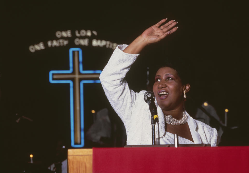 American gospel singer Aretha Franklin.