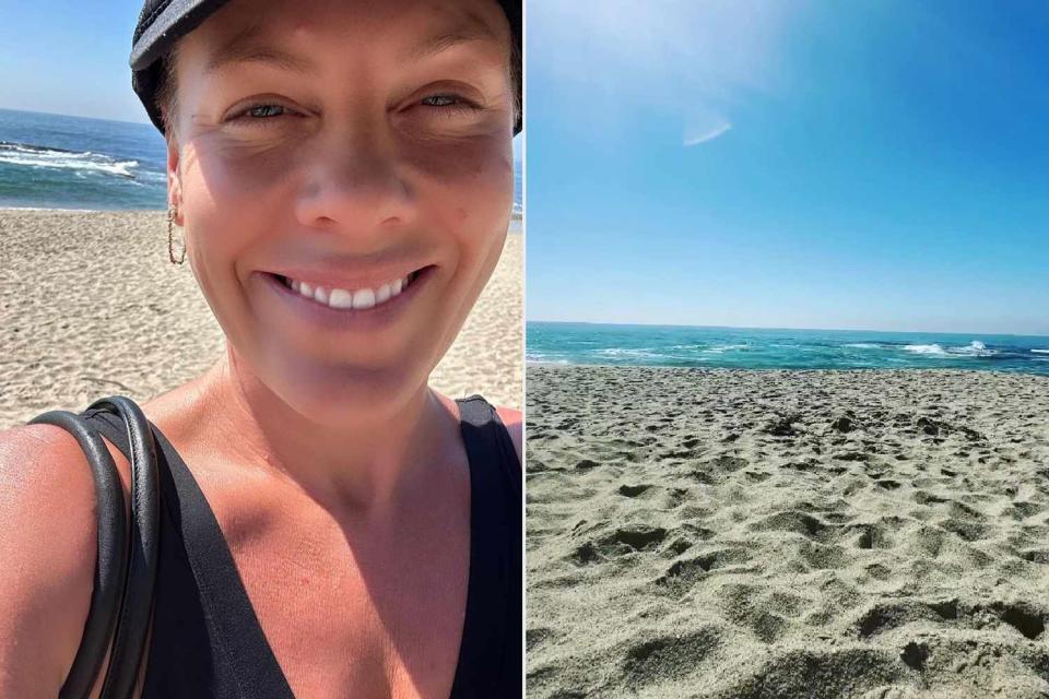 <p>Pink Instagram</p> Pink at a beach in San Diego