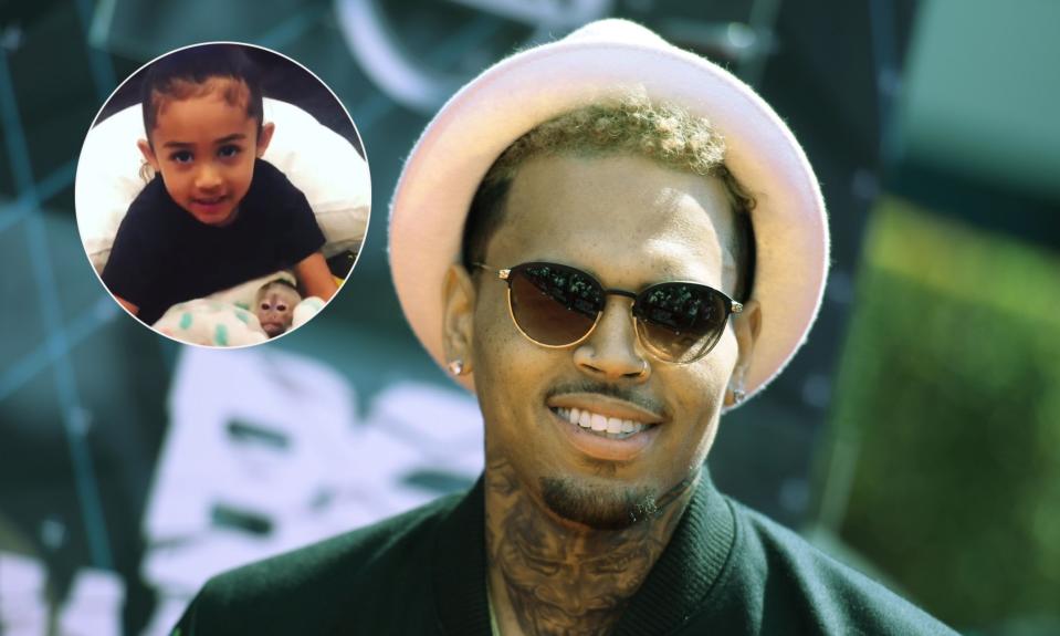 Chris Brown really did jut buy his daughter a monkey. (Credit: Richard Shotwell/Invision/AP/REX/Shutterstock)